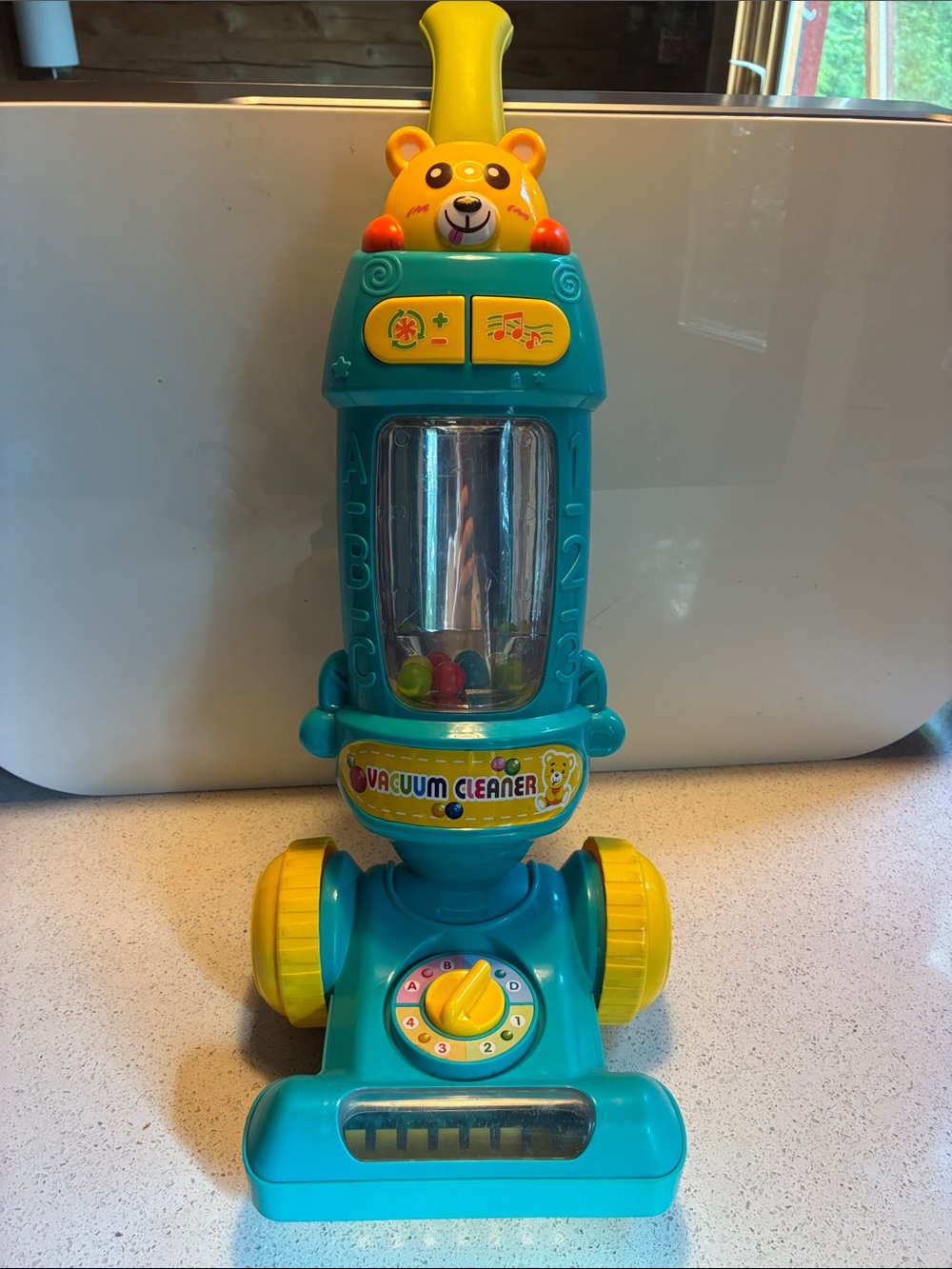 Toy Vacuum Cleaner - Yellow & Teal